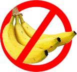 A No Bananas warning sign